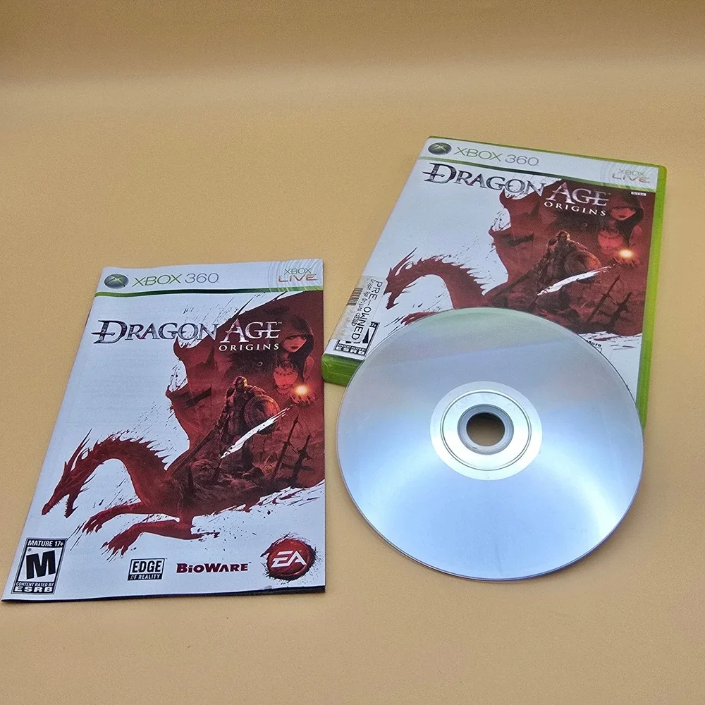 Dragon Age Origins Xbox 360 BioWare RPG Fantasy Game Complete with Manual
